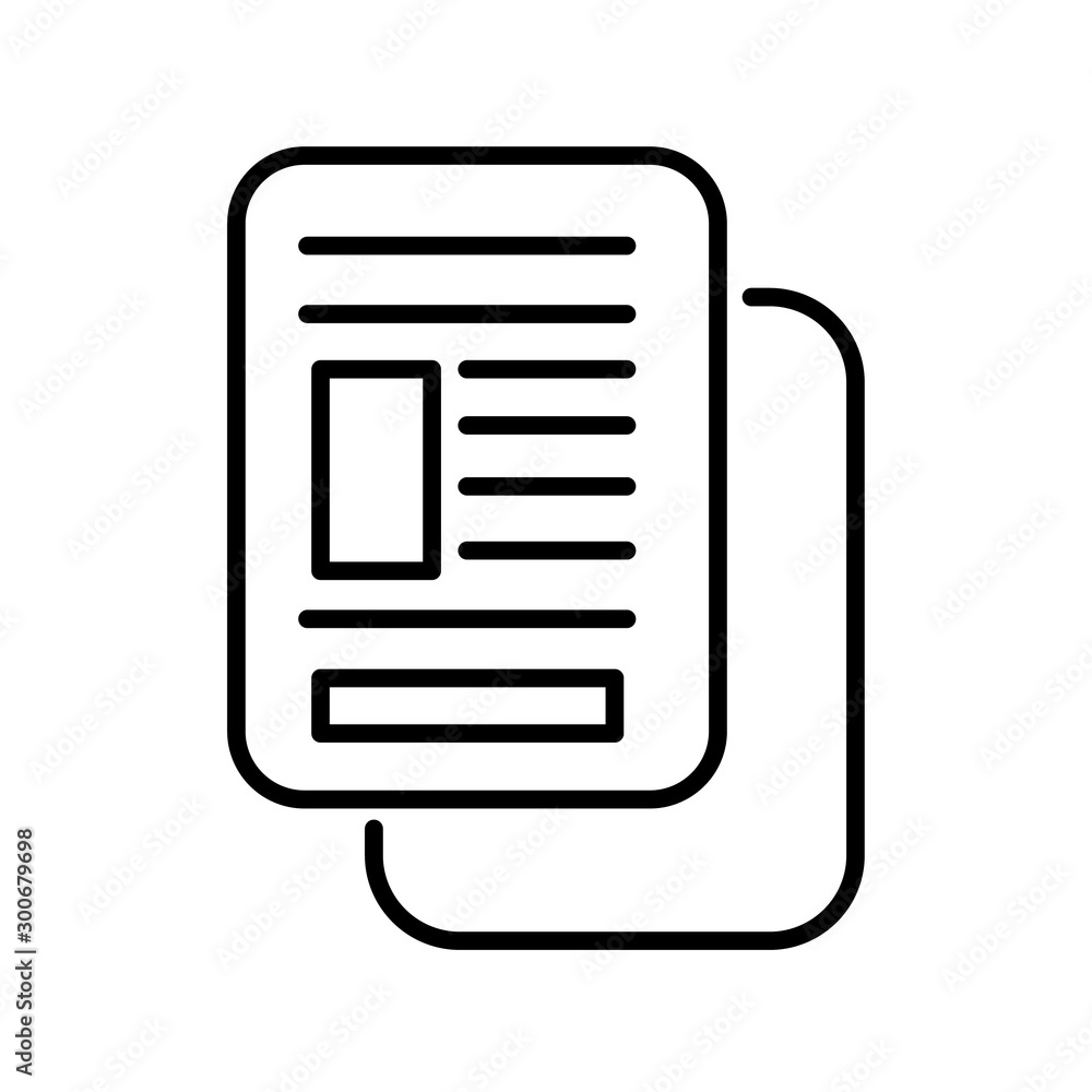 Fototapeta premium Documents icon vector illustration isolated