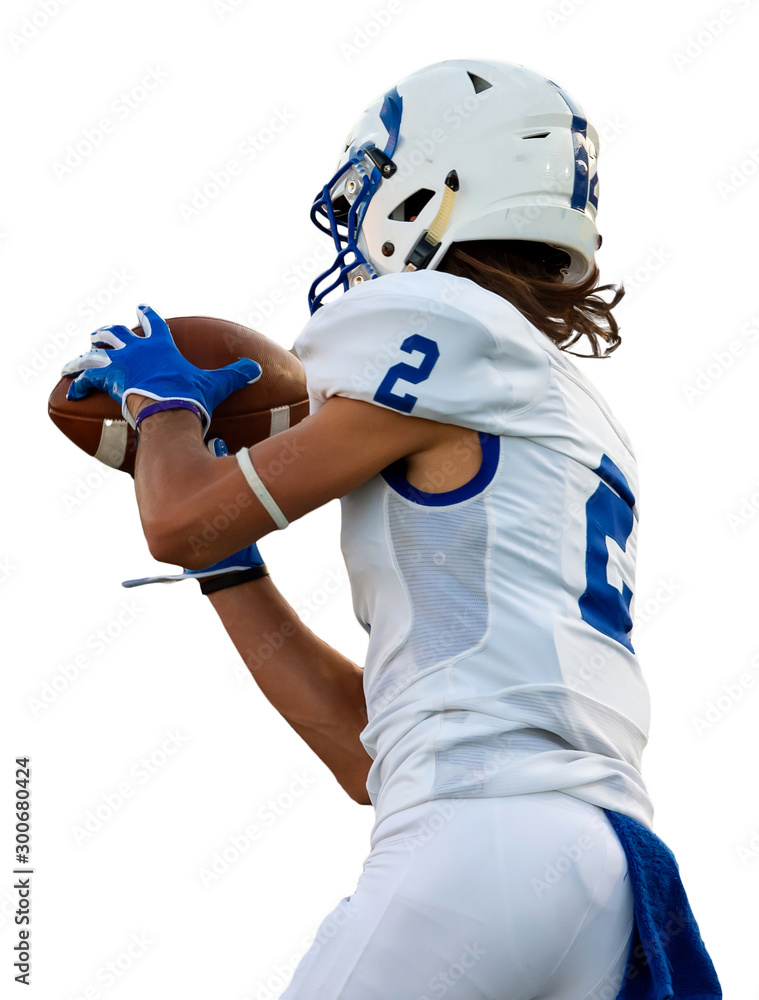 Fototapeta premium High School Football player in action during a game in South Texas