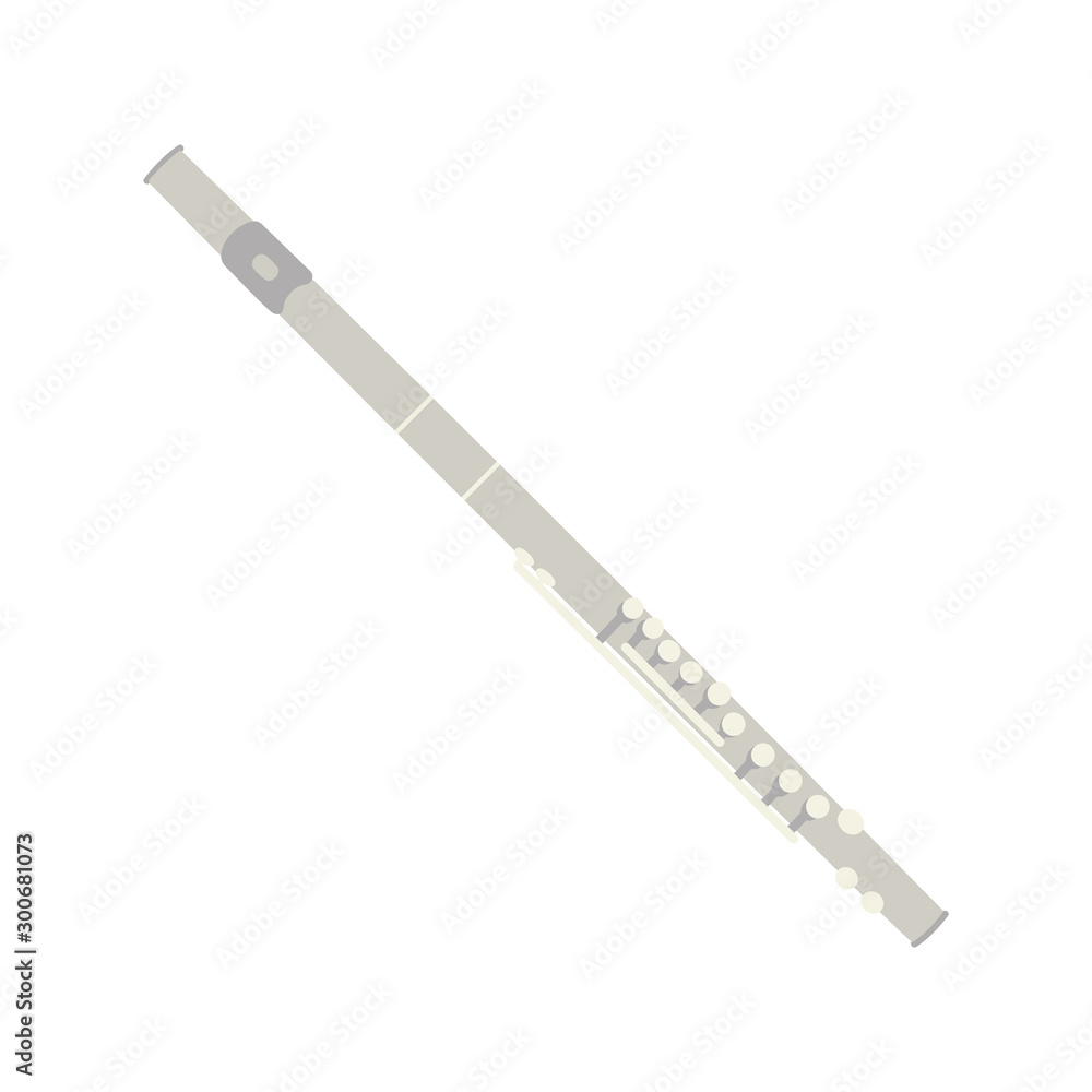 Illustration of isolated a flute on white background
