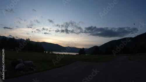 Wallpaper Mural Time lapse of the rock mountain skyline in west yellowstone montana Torontodigital.ca