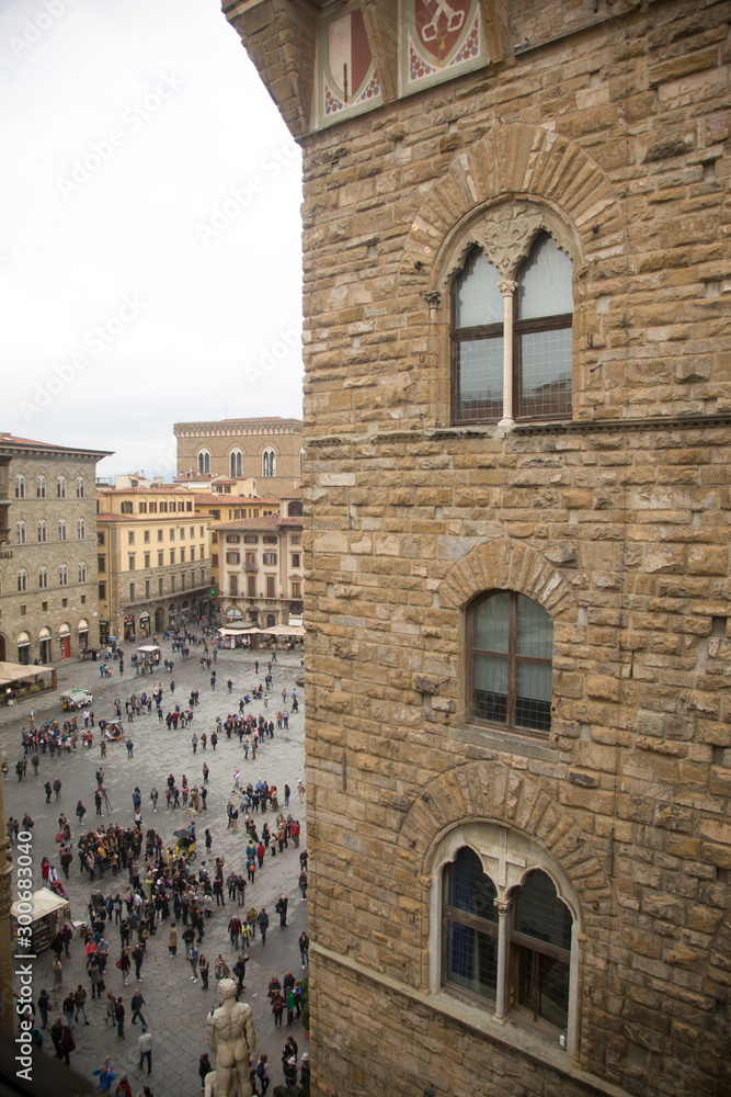 Italia, Firenze, il Palazzo Vecchio e Piazza della Signoria.