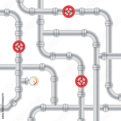 Details pipes different types collection of water tube industry gas valve construction.