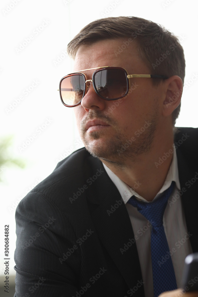 Man in black sunglasses Man in black sunglasses