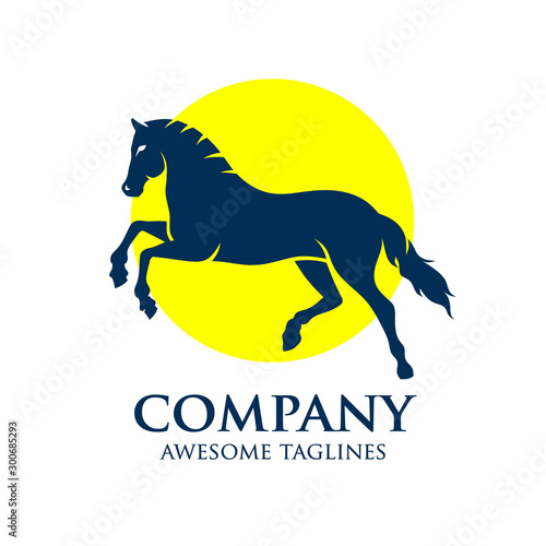simple horse vector illustration best for sport races logo