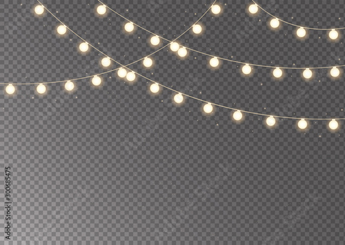 Christmas lights isolated