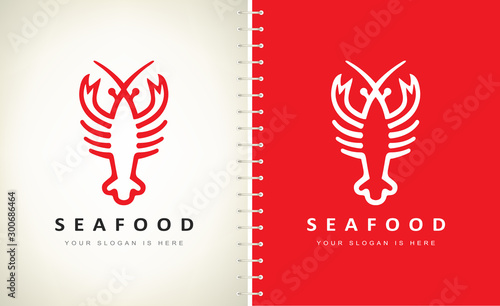 Lobster logo vector. Seafood design.
