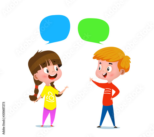 boy and a girl talking to each other