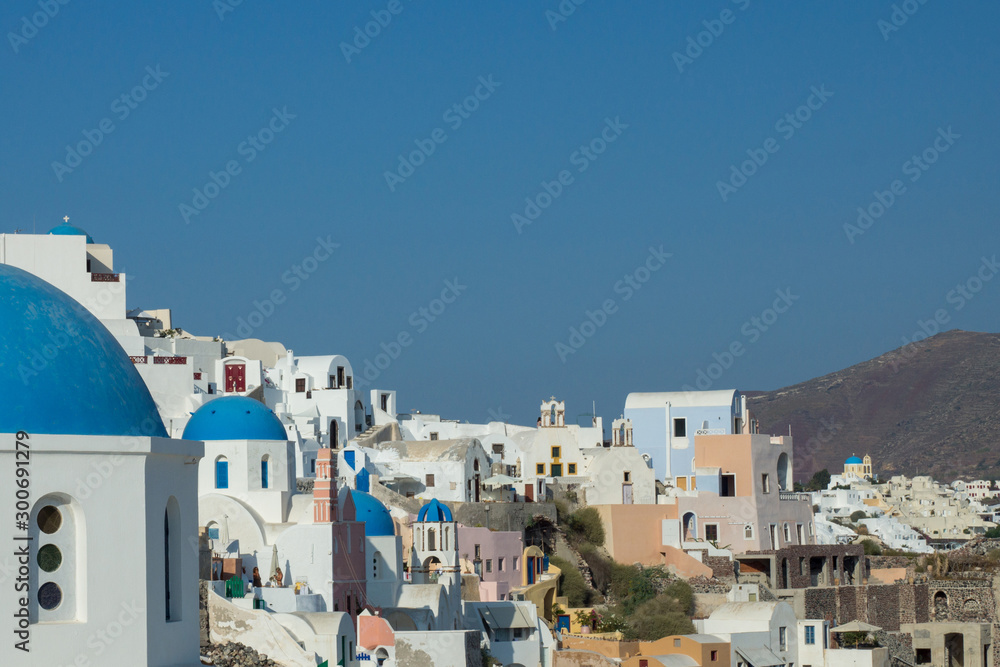 The city of Oia in Santorini Greece.