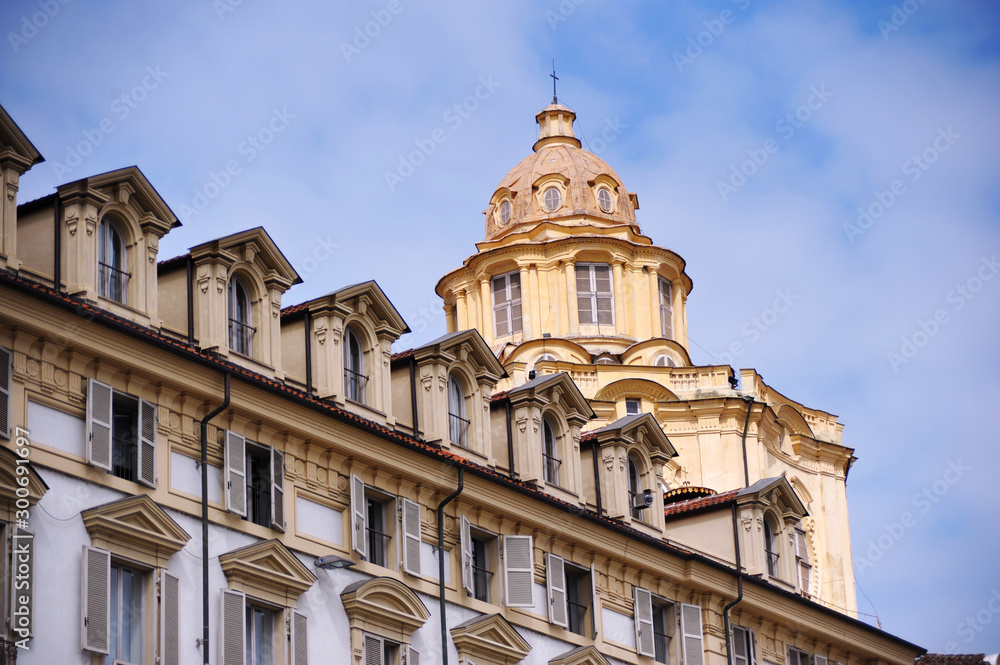 Turin, Piedmont, Italy the baroque church of San Lorenzo