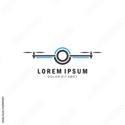 Drone Logo Template Design Vector, Emblem, Design Concept, Creative symbol, Icon