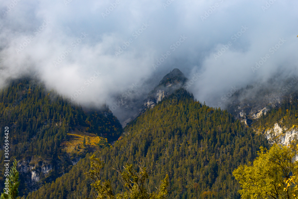 Autumn morning in the Alps