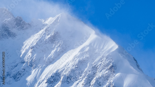 snow covered mountains