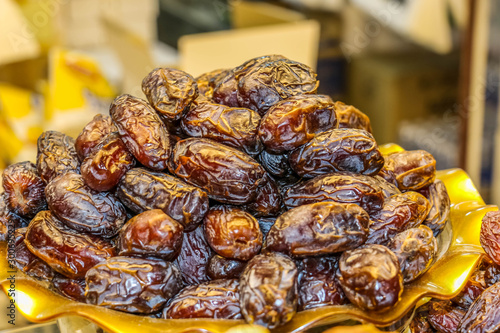 Healthy Food, Raw Organic Medjool Dates Ready to Eat photo