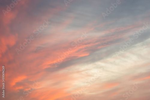 sunset cloudy sky with dramatic color © ChenPG