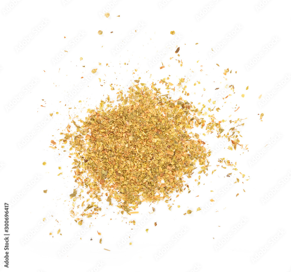 Dried Oregano on white background Dried Oregano on white background