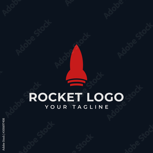 Simple Rocket Launch, Spaceship Logo Design Template