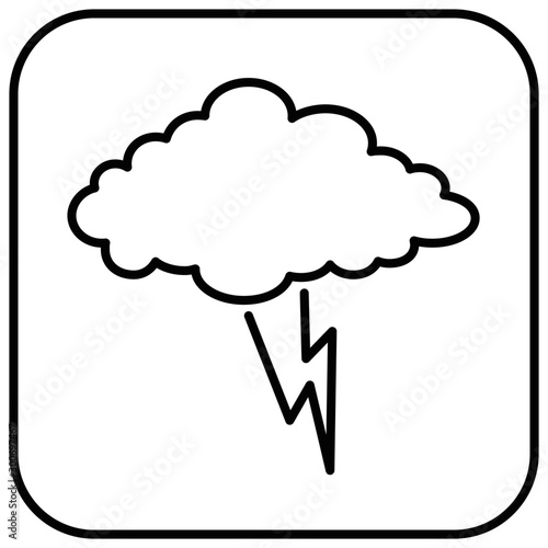 Thunderstorm icon vector illustration isolated