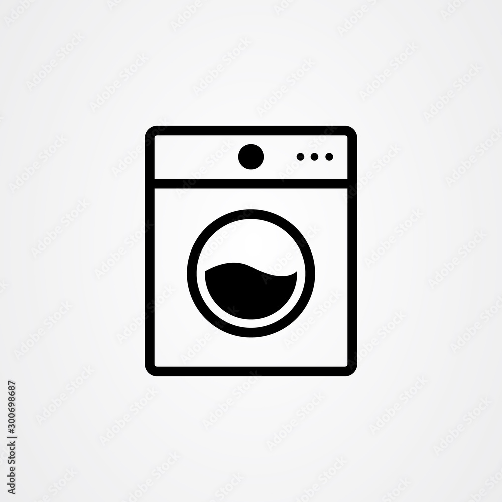 Washing machine icon logo vector design Washing machine icon logo vector design