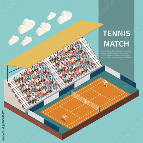 Sport Field Isometric Illustration
