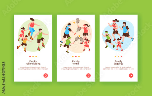 Family Fitness Isometric Banners 