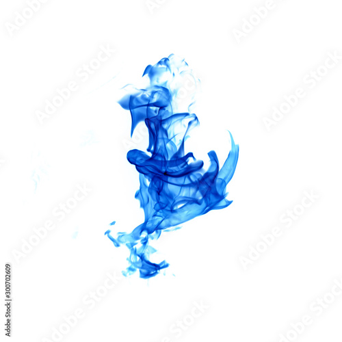 blue flame isolated on white background