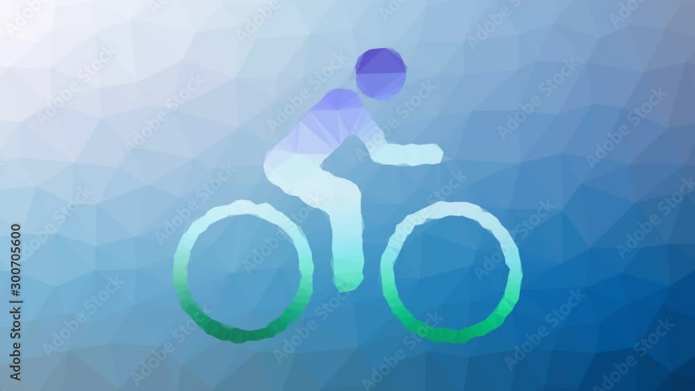 Cycling Bicycle Trail Bike Dissolving Strange Tessellation Looping cycling-bicycle-trail-bike-dissolving-strange-tessellation-looping