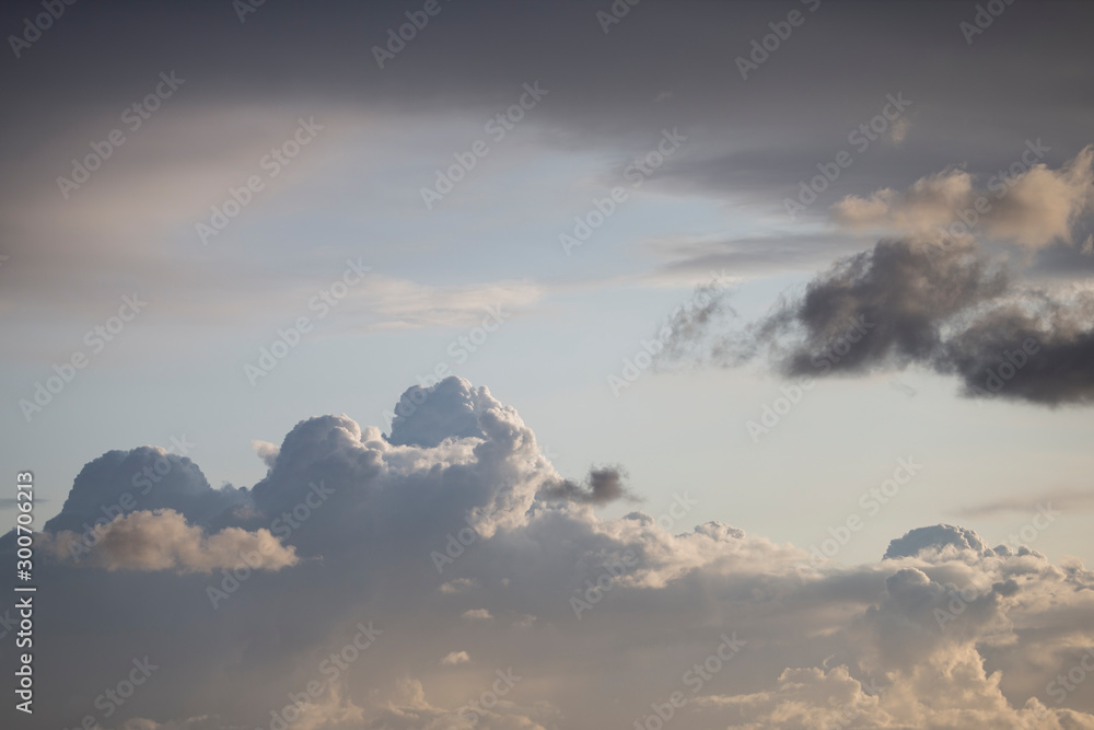 Autumn sky with clouds in twilight time. Autumn sky with clouds in twilight time.
