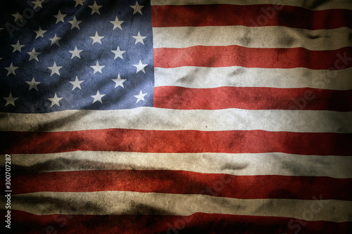 Grunge vintage American flag