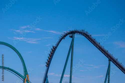 People preparing for the impressive descent on the roller coaster 3