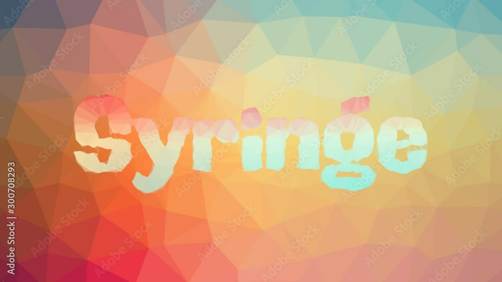 Syringe appearing weird tessellating looping animated triangles Syringe appearing weird tessellating looping animated triangles