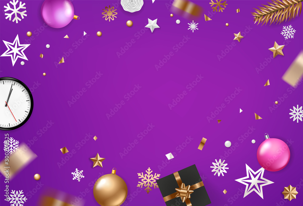 Fototapeta premium Holiday greeting card vector template