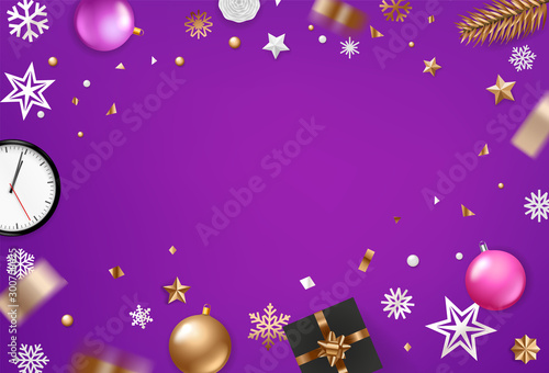 Holiday greeting card vector template