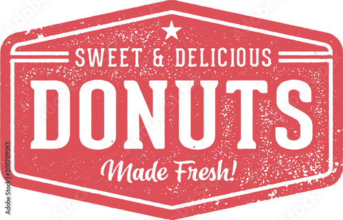 Vintage Fresh Donuts Sign for Bakery