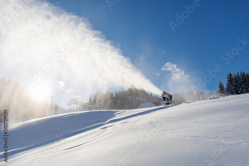 snow cannon in austria