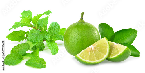 lime green isolated on white background