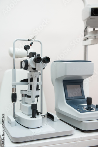 Modern medical equipment in the ophthalmology office