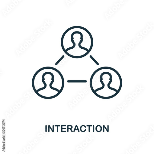 Interaction icon outline style. Thin line creative Interaction icon for logo, graphic design and more