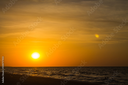 Summer sunset over the Sea of Azov © Валерий Бичель