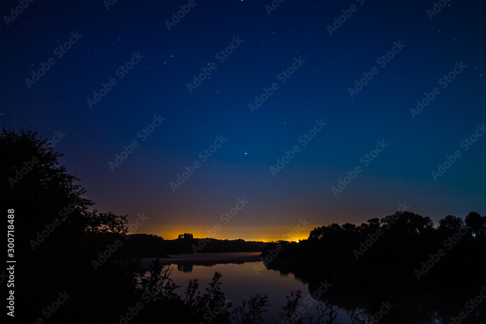 Starry night on the Don in the vicinity of Voronezh