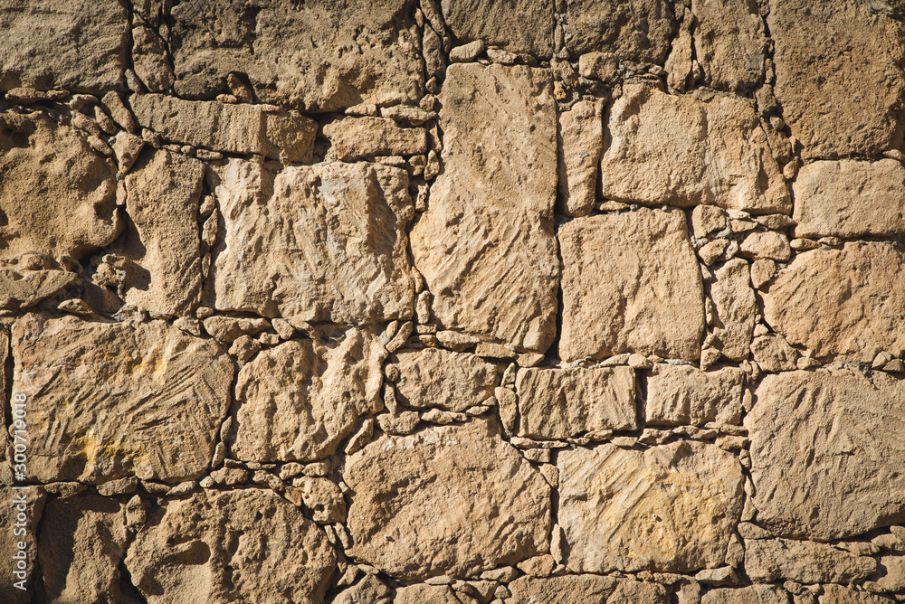 stone wall in the ancient style of the middle ages