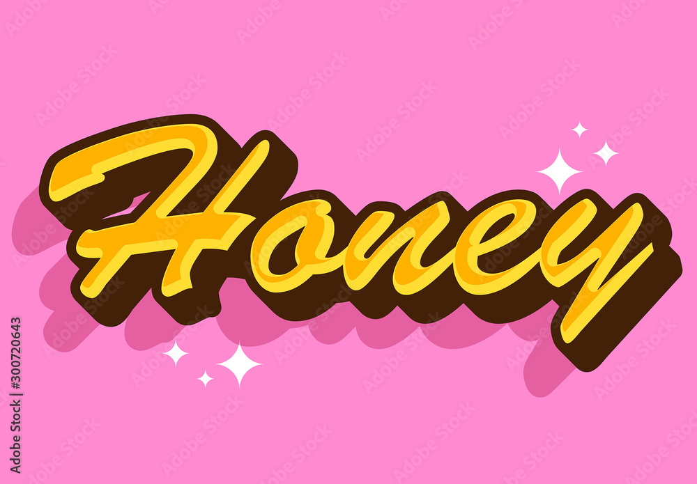 Modelo de Sweet Honey Text Effect do Stock | Adobe Stock