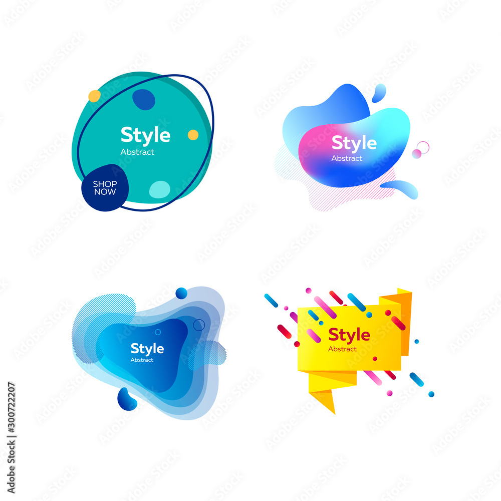 Set of modern abstract vector banners
