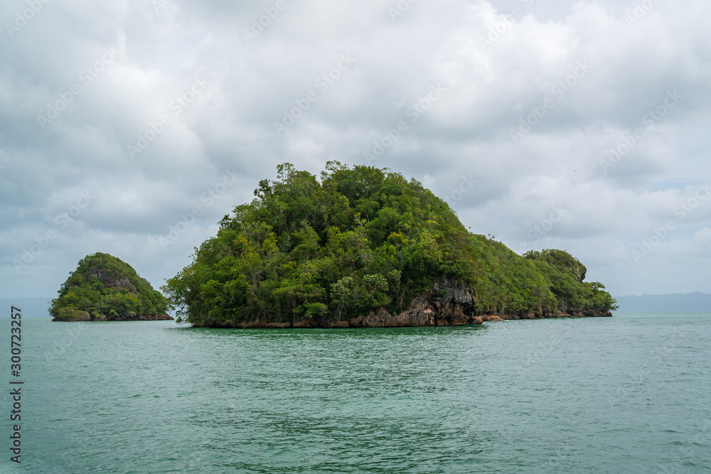 Fototapeta premium Small islets Los Haitises National Park Dominican republic