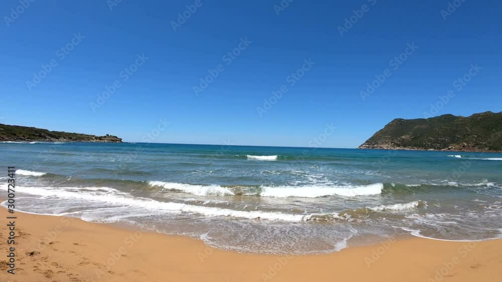 Panoramic view of Porto Ferro beach in Sardinia, Italy Panoramic view of Porto Ferro beach in Sardinia, Italy