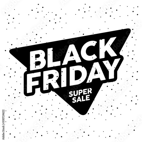 Black Friday sale inscription design template. Vector illustration. Sales, offers and discount. The biggest discounts of the year