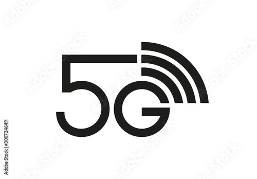 5G  vector icon,  5th generation of cellular network technology. Enables Internet of Things.