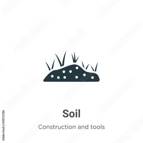 Soil vector icon on white background. Flat vector soil icon symbol sign from modern construction and tools collection for mobile concept and web apps design.
