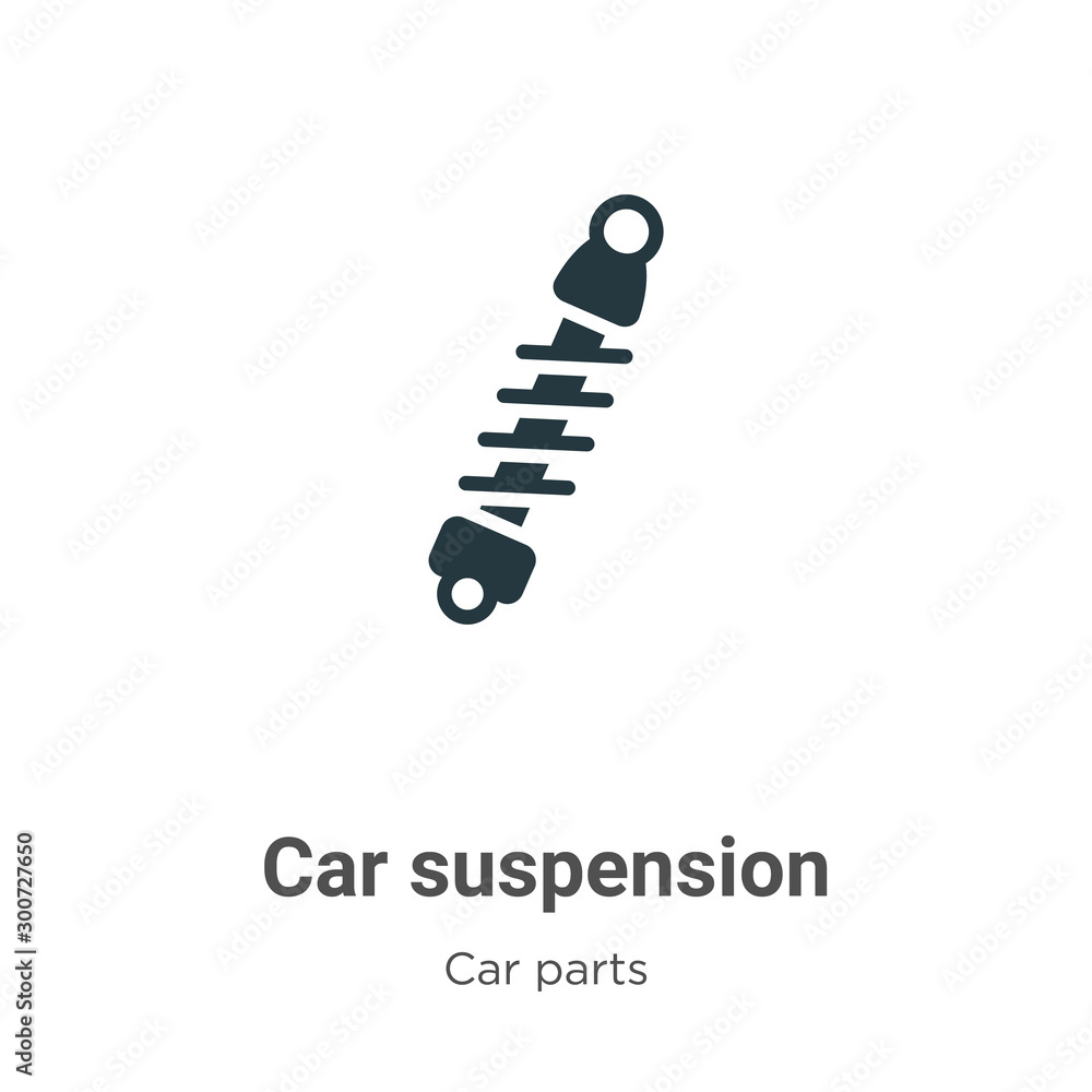 Car suspension vector icon on white background. Flat vector car suspension icon symbol sign from modern car parts collection for mobile concept and web apps design.