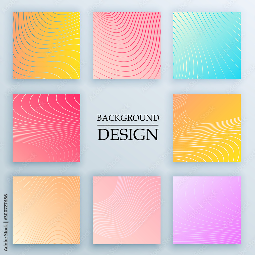 Set of backgrounds with trendy design. Applicable for Covers, Voucher, Posters, Flyers and Banner Designs.