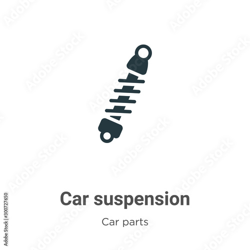 Car suspension vector icon on white background. Flat vector car suspension icon symbol sign from modern car parts collection for mobile concept and web apps design.